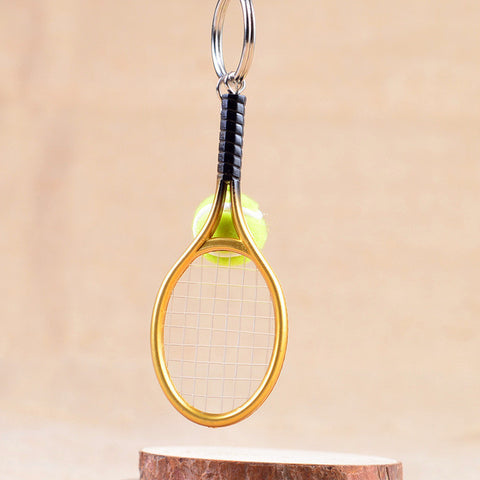 Mini Tennis Racket Pendant Keychain